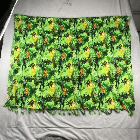 2pc Martin St. Maarten Caribbean Green Tropical Print‎ Beach Bag & Travel Pouch - Picture 9 of 12